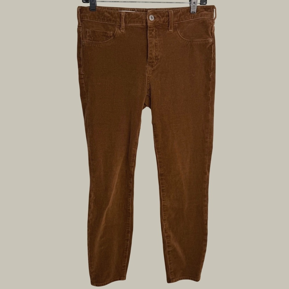 Pilcro Anthropologie High Rise Skinny Corduroy Pants Brown Size 29 Academia